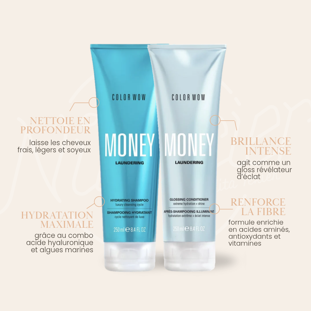 Duo Hydratant Shampooing + Conditionner Money de Color Wow