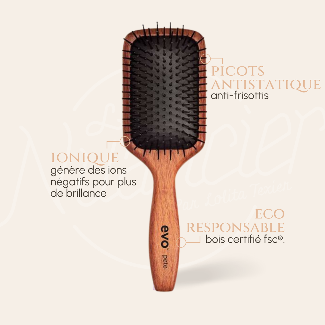 Paddle Brush Pete Ionic, brosse plate