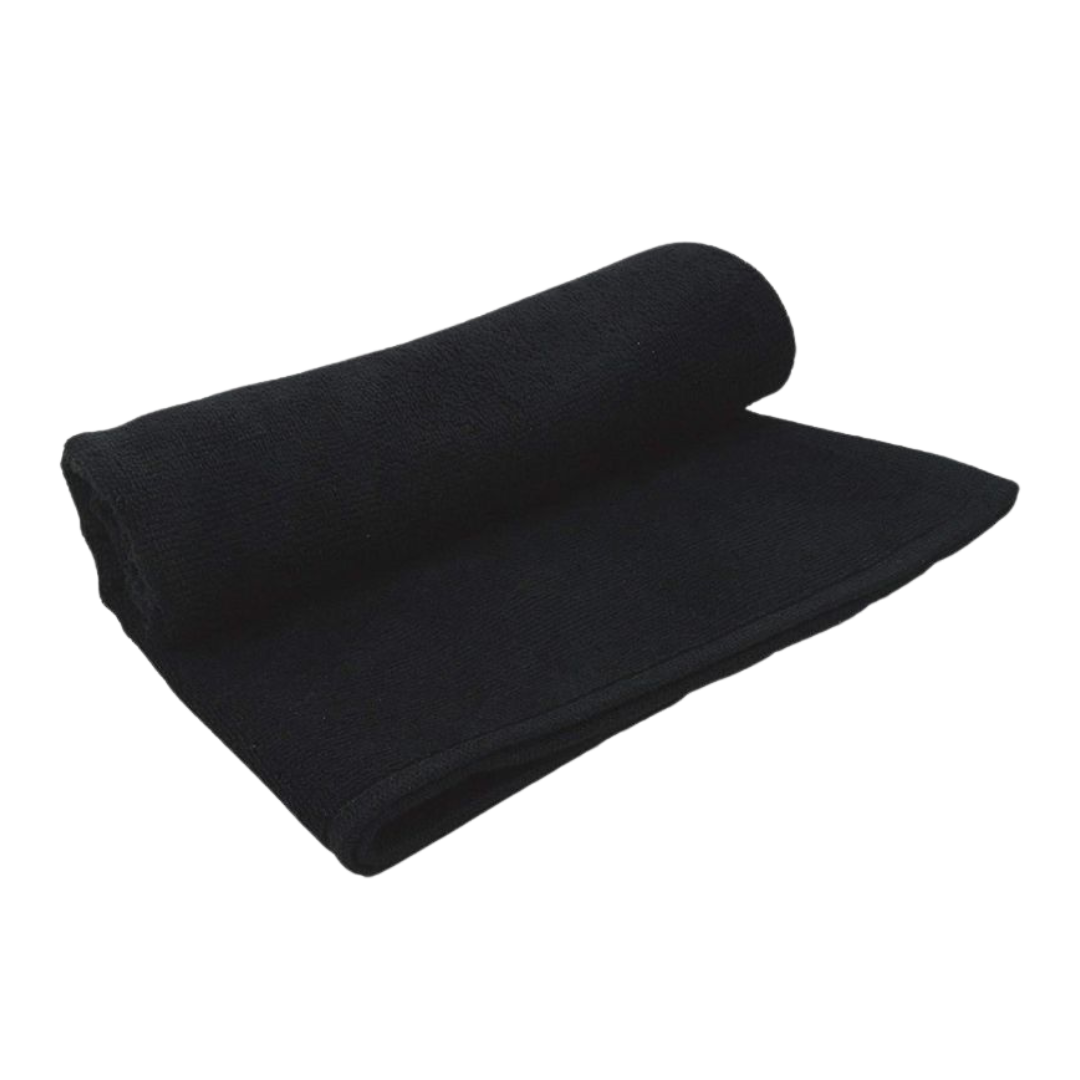 Serviette microfibre cheveux noire