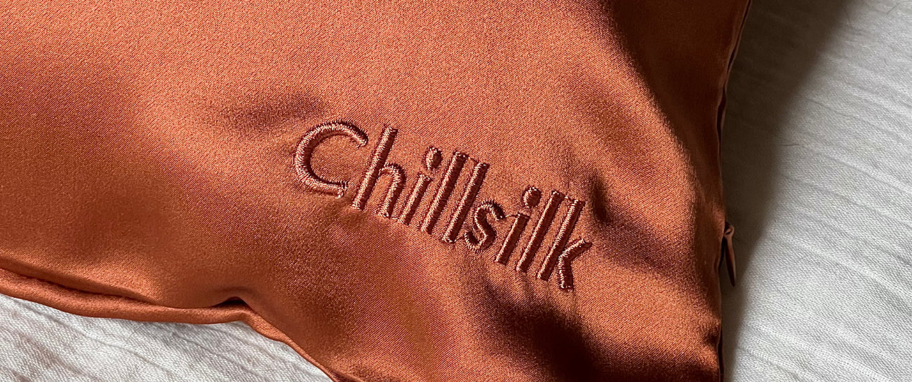 Taie d'oreiller en soie Chillsilk Terracotta