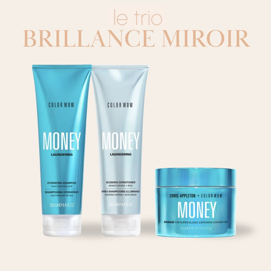Trio hydratant Shampooing + Conditioner + Masque Money de Color Wow