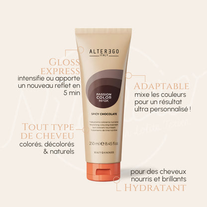 AlterEgo Passion Color Mask - Soin repigmentant marron cendré - Spicy Chocolare