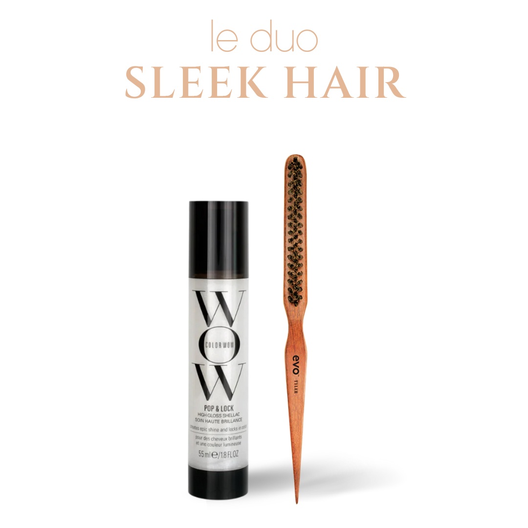 Duo sleek hair Pop & Lock Color Wow Tyler Brush Evo
