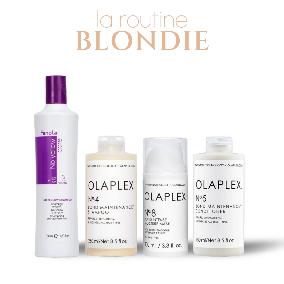 routine cheveux blonds balayage